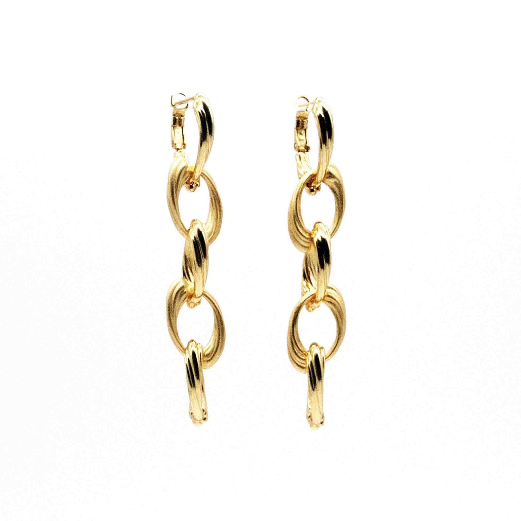 Pair of Cichlid Gold-Plated Drop Vermeil Earrings